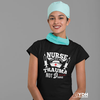 Nurse Trauma not Drama Full Color Transfer