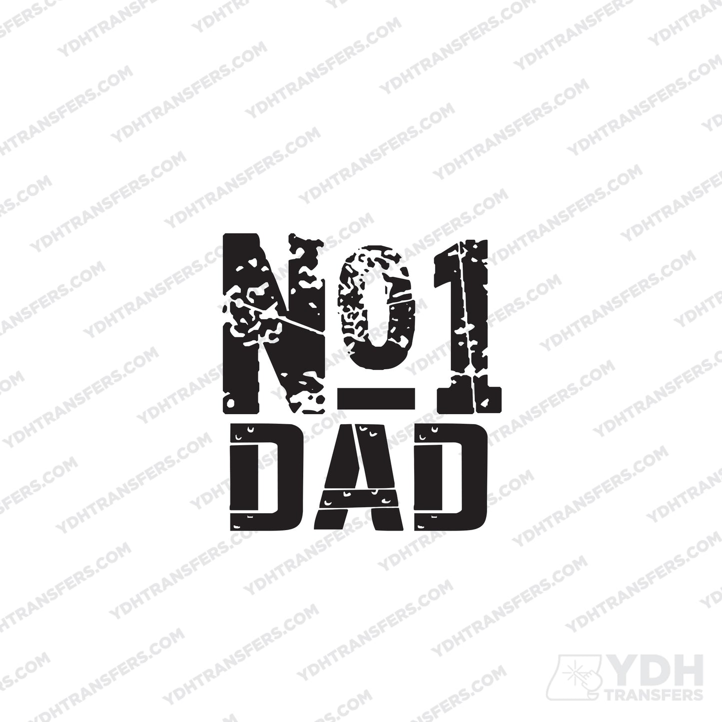 #1 Dad Full Color Transfers