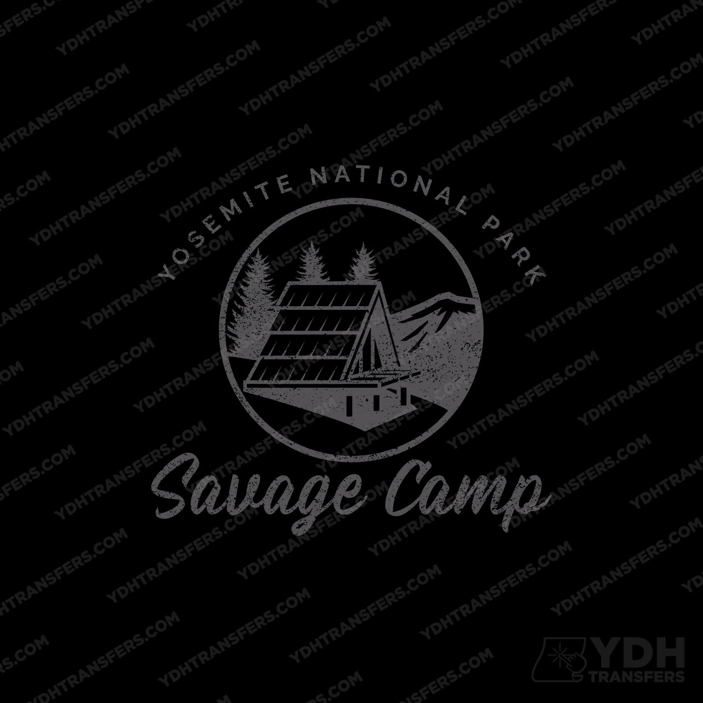 Yosemite Savage Camp Full Color Transfer