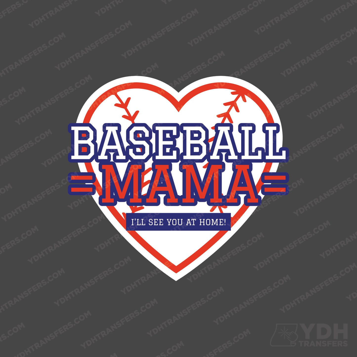 Baseball Mama Full Color Transfer