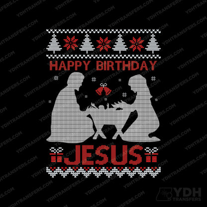 Happy Birthday Jesus Full Color Transfer