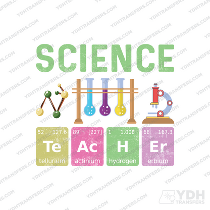Science Teacher Full Color Transfer