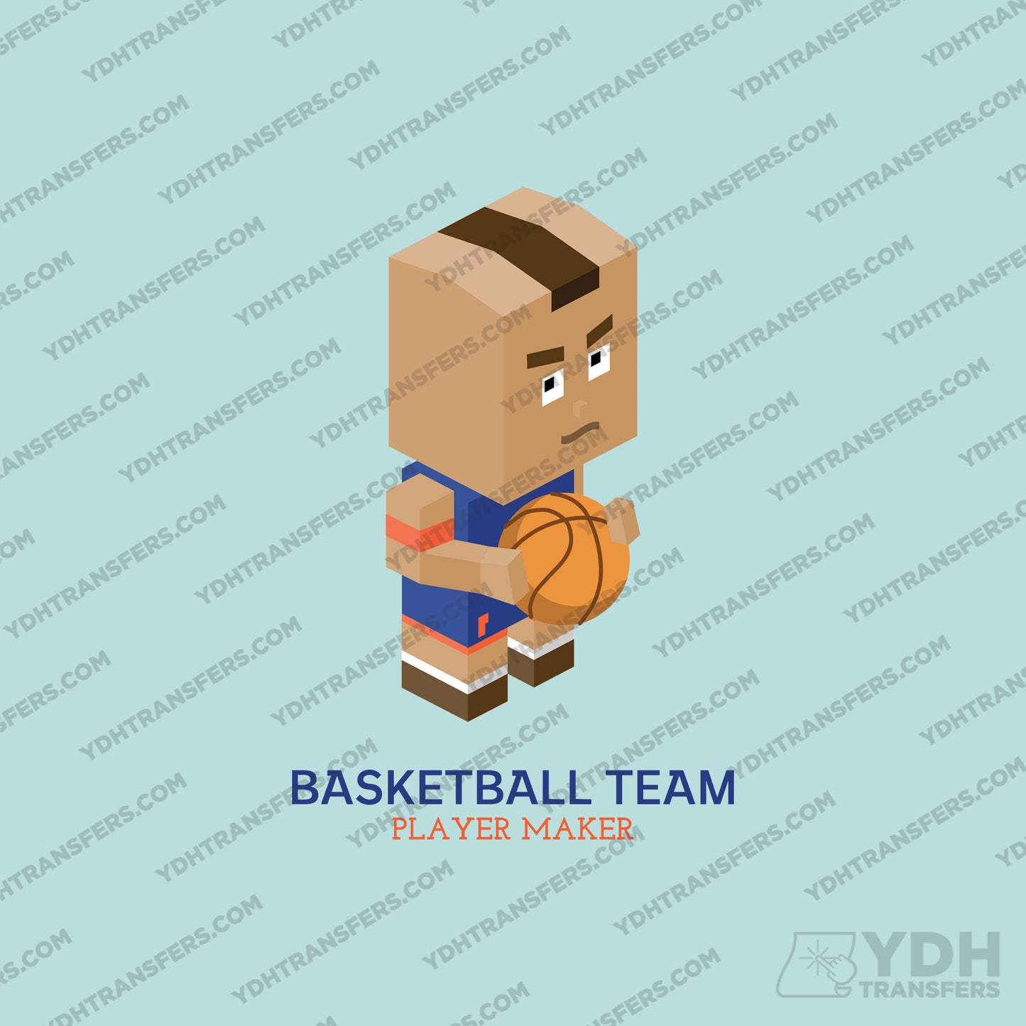 Minecraft Basketball Youth Full Color Transfer